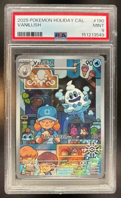 Vanillish 2023 Pokemon Holiday Paradox Rift #190/182 PSA 9 - Image 1