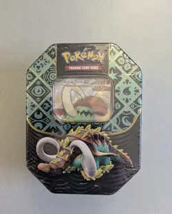 POKEMON Scarlet & Violet - Paldean Fates - Great Tusk EX Tin - NEW SEALED - Image 1