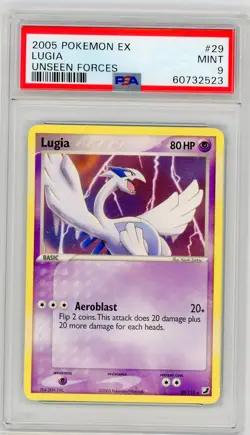 Lugia 2005 Pokemon Unseen Forces PSA 9 #29 - Image 1