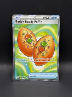 Buddy-Buddy Poffin 167/132 ULTRA RARE FULL ART HOLO Mega Evolution Me01 Pokemon - Image 1