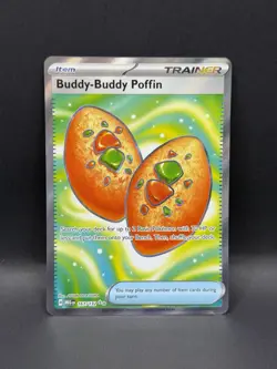 Buddy-Buddy Poffin 167/132 ULTRA RARE FULL ART HOLO Mega Evolution Me01 Pokemon - Image 3