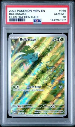 PSA 10 Bulbasaur 166/165 Pokemon Scarlet Violet 151 Illustration Rare IR MEW EN - Image 1