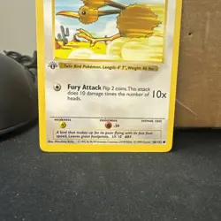 Doduo 1st Edition Shadowless Base Set 48/102 Pokemon NM near mint ships fast - Image 3