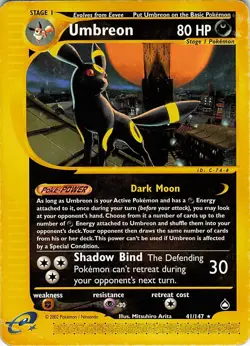 Pokemon - Umbreon - 41/147 - Aquapolis - Non-Holo - MP - Image 1