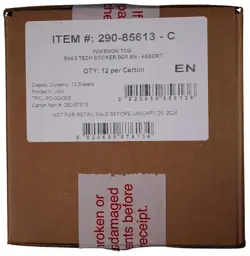 Pokemon Scarlet & Violet Paldean Fates Tech Sticker Collection 12 Box Case - Image 1