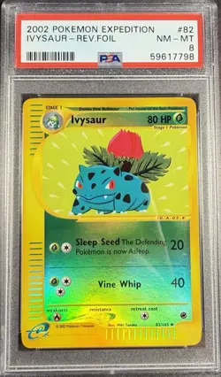 2002 Pokemon Expedition 82 Ivysaur Reverse PSA 8 NM-MT - Image 1
