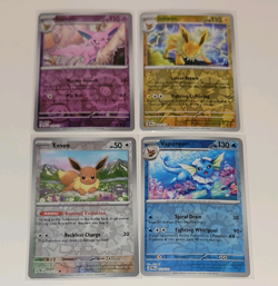 Pokemon Prismatic Evolutions Reverse Holo Lot - Eevee Jolteon Vaporeon Espeon - Image 1