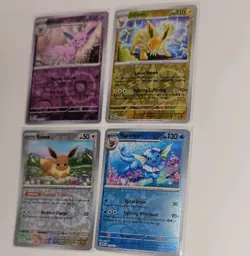 Pokemon Prismatic Evolutions Reverse Holo Lot - Eevee Jolteon Vaporeon Espeon - Image 3