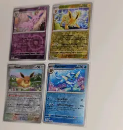 Pokemon Prismatic Evolutions Reverse Holo Lot - Eevee Jolteon Vaporeon Espeon - Image 4