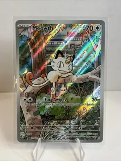 Pokemon Meowth 106/094 - Phantasmal Flames - English IR (illustration Rare) NM - Image 1