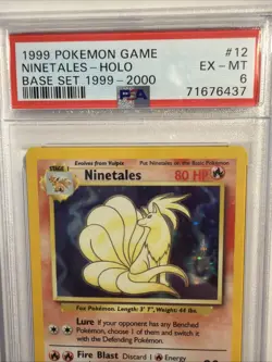 1999 Pokemon Game #12 Ninetales-Holo Base Set 1999-2000 PSA 6 - Image 4