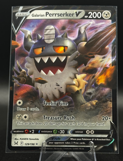 Galarian Perrserker V 129/196 Swsh11: Lost Origin Holo Pokemon TCG - Image 1