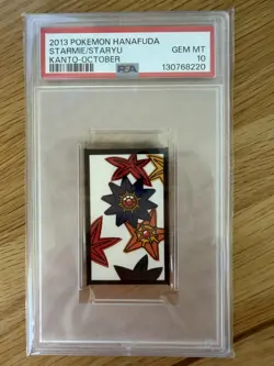 Pokemon 2013 Starmie/Staryu Kanto-October Pokemon Hanafuda GEM MINT PSA 10 - Image 1
