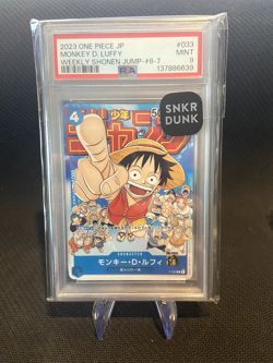 One Piece Card Monkey.D.Luffy P-033 Promo Japanese PSA 9 MINT - UK seller - Image 1