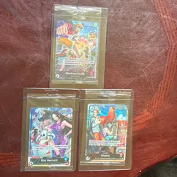 Bandai One Piece CCG Leader Cards Boa Hancock, Shanks, Monkey D. Luffy Lot (3) - Image 4