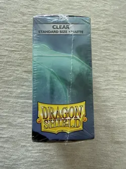 (100-Pack) Dragon Shield Card Sleeves CLEAR MATTE Standard Size NEW - Image 2