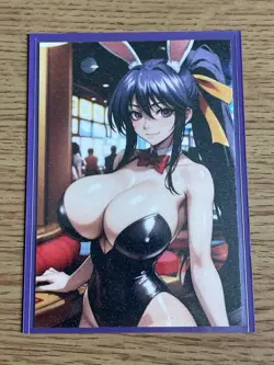 High School dxd Akeno Himejima Sexy Bunny Girl Waifu Doujin Goddess NM Card - Image 1