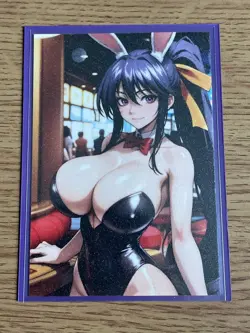 High School dxd Akeno Himejima Sexy Bunny Girl Waifu Doujin Goddess NM Card - Image 3