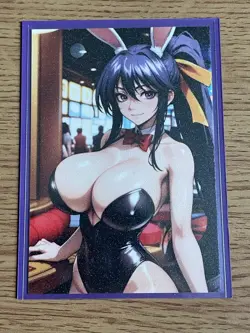 High School dxd Akeno Himejima Sexy Bunny Girl Waifu Doujin Goddess NM Card - Image 4