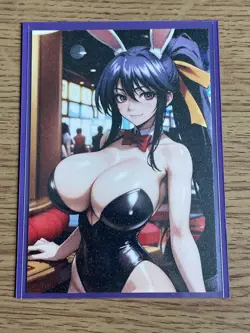High School dxd Akeno Himejima Sexy Bunny Girl Waifu Doujin Goddess NM Card - Image 5
