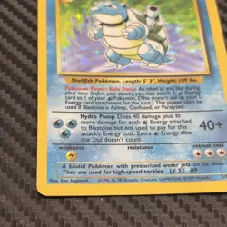 Blastoise 2/102 Base Set Unlimited Holo Rare Vintage Pokemon Card NM - Image 3