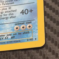 Blastoise 2/102 Base Set Unlimited Holo Rare Vintage Pokemon Card NM - Image 4