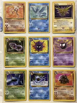 Pokemon Fossil Set Lot 32 Cards - Holo Muk 13/62 Dragonite Gengar Articuno WOTC - Image 1