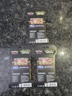 Lot Of 3, Pokemon Mega Evolution Perfect Order SLEEVED Booster Packs (10 Cards) - Image 2