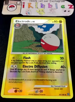 Electrode 37/100 PL+ Reverse Holo Foil Pokemon Card. Free Tracked Shipping! - Image 1