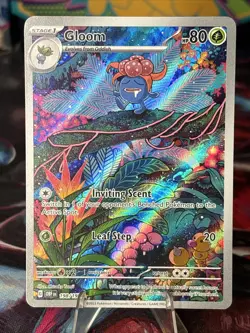 Pokemon Gloom Card 198/197 SV03 Obsidian Flames Holo Rare TCG Illustration - Image 1
