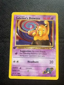 Pokemon TCG - Sabrina's Drowzee 92/132 [1st Ed] - Gym Heroes - LP - Image 1