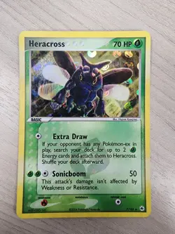 Pokemon TCG Heracross EX Hidden Legends 7/101 Holo Reverse Holo Rare - Image 1