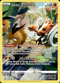 Galarian Zapdos SWSH283 Sword & Shield Black Star Promo NM Pokemon TCG - Image 1
