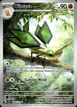 Vibrava 206/191 | Illustration Rare | Surging Sparks | Holo | Pokemon TCG | NM - Image 1