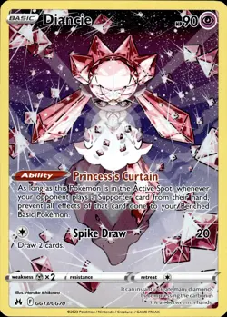 Diancie GG13/GG70 Crown Zenith Galarian Gallery Ultra Rare NM Pokemon TCG - Image 1
