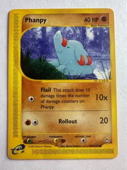 Phanpy 100/147 Common Aquapolis Pokemon Moderately Played E-Reader - Image 1