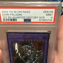 YuGiOh Dark Paladin Quarter Century Secret Rare RA03-EN126 1st Ed PSA 9 2024 - Image 2