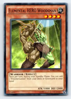 Elemental HERO Woodsman Common Structure Deck: HERO Strike SDHS-EN003 LP - Image 1