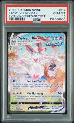 2021 POKEMON SWORD & SHIELD EVOLVING SKIES SECRET FULL ART/SYLVEON VMAX PSA 10 - Image 1