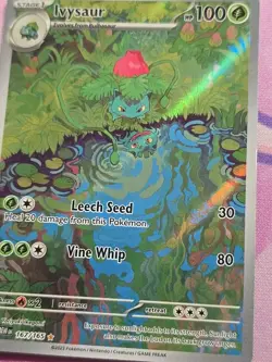 Ivysaur 167/165 SV: Scarlet & Violet 151 Illustration Rare Holo Pokemon TCG LP - Image 2