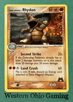 Pokemon TCG Team Magma's Rhydon #22/95 Rare CCG Team Magma vs Team Aqua - Image 1