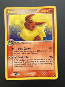 NM! Flareon Pokemon Card 5/115 Reverse Holo Stamp Ex Unseen Forces Pokemon - Image 1