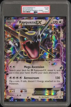 2015 POKEMON XY BLACK STAR PROMOS TAG #XY69 RAYQUAZA EX PSA 9 - Image 1