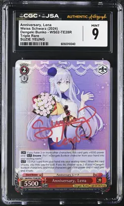 Weiss Schwarz CGC 9 Anniversary, Lena G86/WS02-TE28R RRR - Suzie Yeung Auto - Image 1