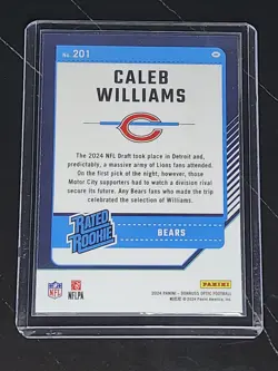2024 Panini Donruss Optic Caleb Williams Rated Rookie #201 - Image 2