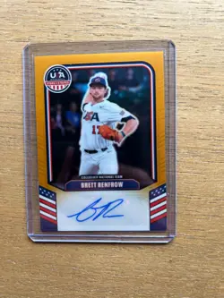 2026 Panini Prizm Stars Stripes Brett Renfrow Gold Auto /10 - Image 1
