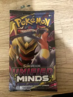 Pokemon TCG Sun and Moon Unified Minds Booster Pack Sealed - Image 1
