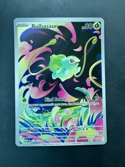 Pokemon TCG Bulbasaur 133/132 ME01: Mega Evolution Illustration Rare Near Mint - Image 1