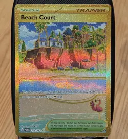 Beach Court 263/182 Paradox Rift 2023 Hyper Rare Trainer Pokemon Card - NM - Image 1