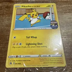 Pokemon Pikachu TCG On the Ball Promo Card 001/005 UK Exclusive, SEALED! - Image 2